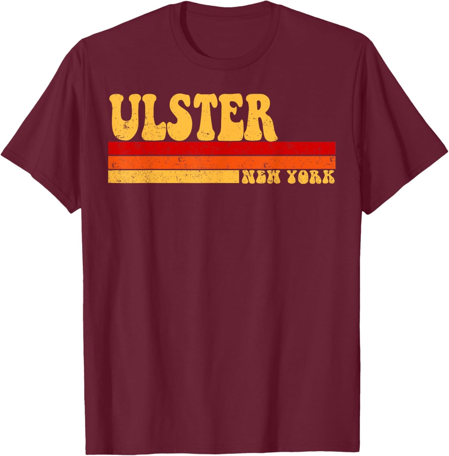 ULSTER New York City Vintage Roots Retro Design 70s 80s T-Shirt - T-Shirt | Maroon