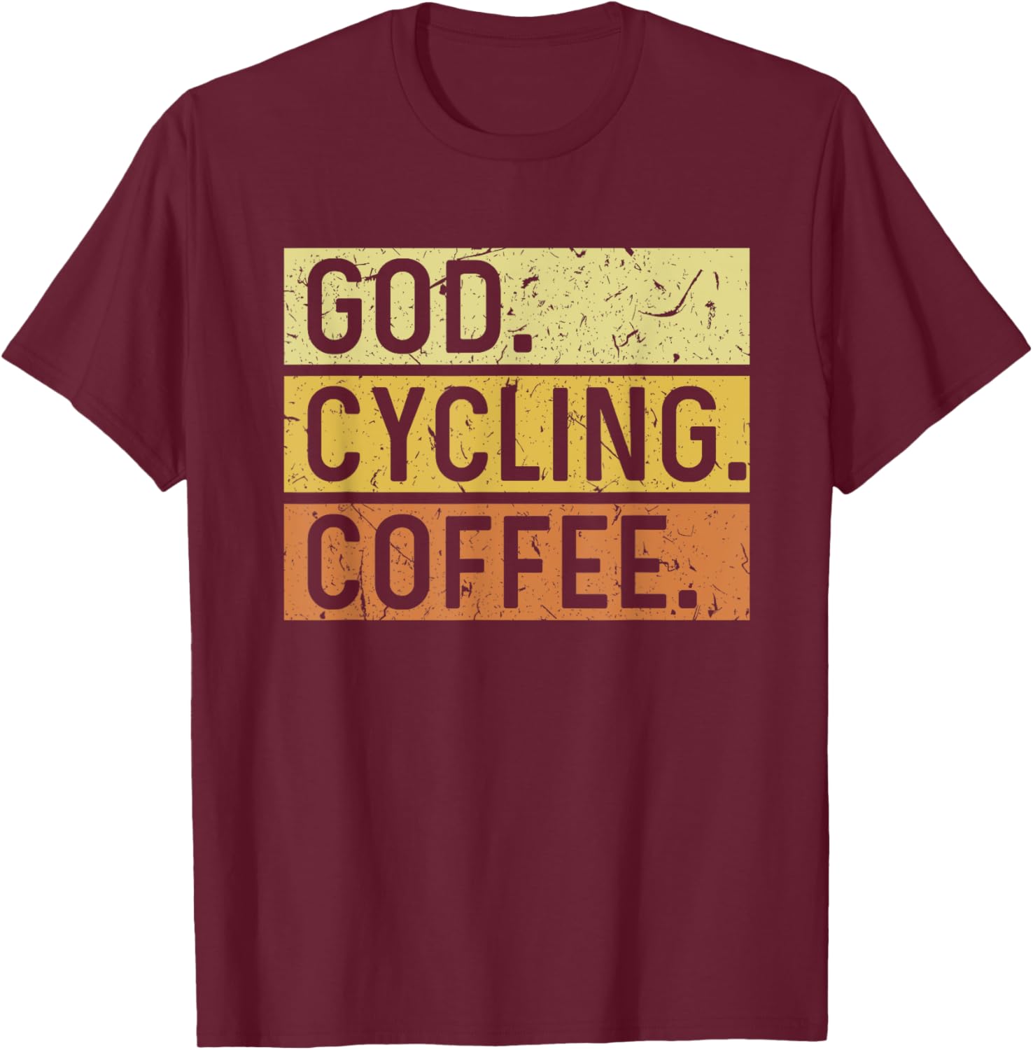 God Cycling Coffee Jesus Mountain Bike MTB Biking T-Shirt - T-Shirt | Maroon