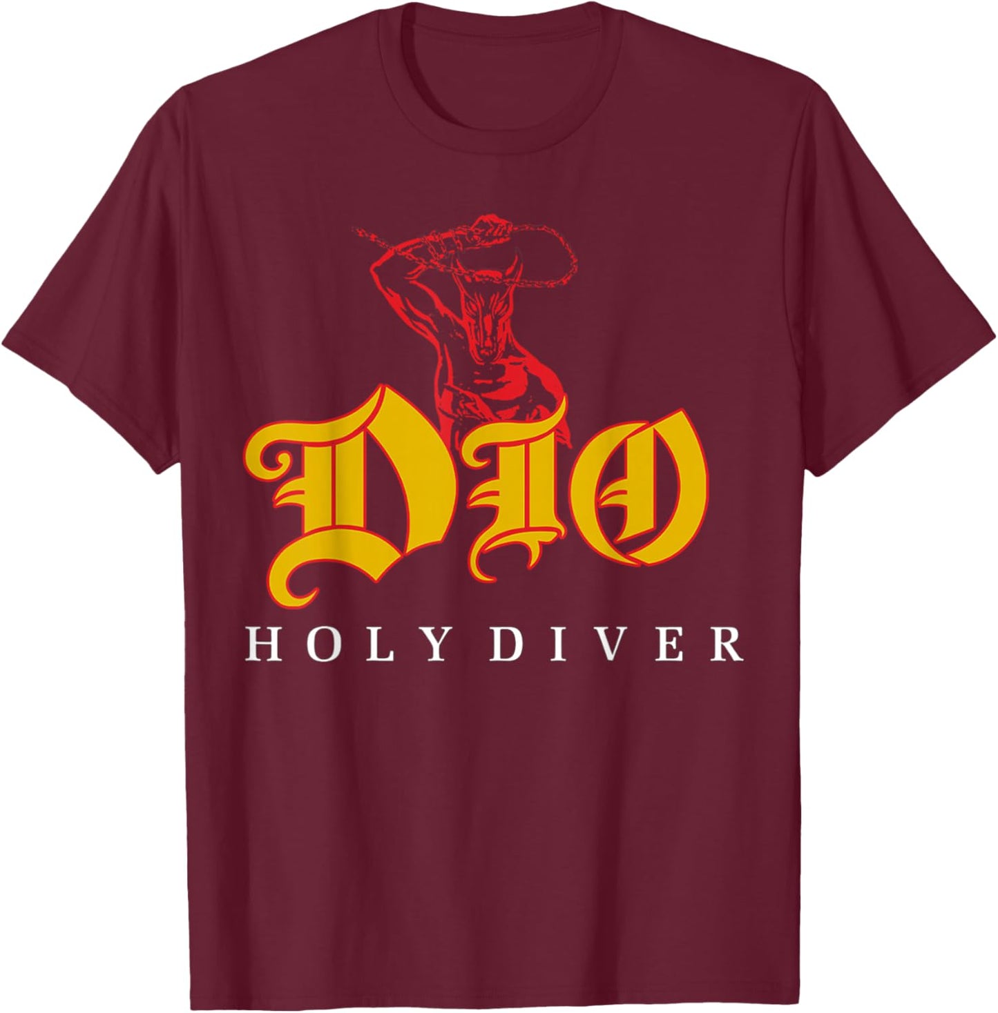 Dio – Holy Diver on Asphalt T-Shirt - T-Shirt | Maroon