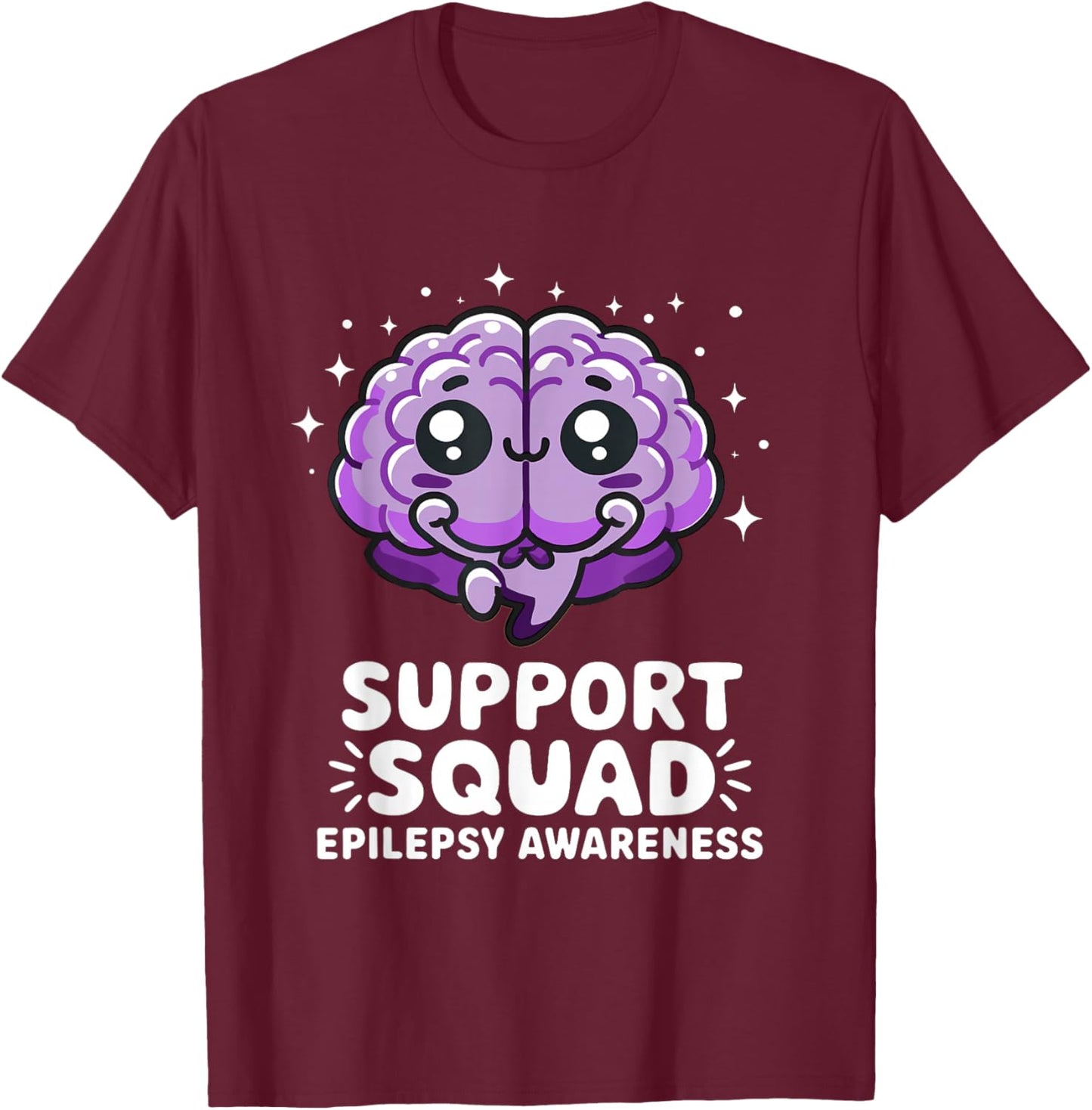 Epilepsy Awareness Squad Team Men Women Boys Girls Kids T-Shirt - T-Shirt | Maroon
