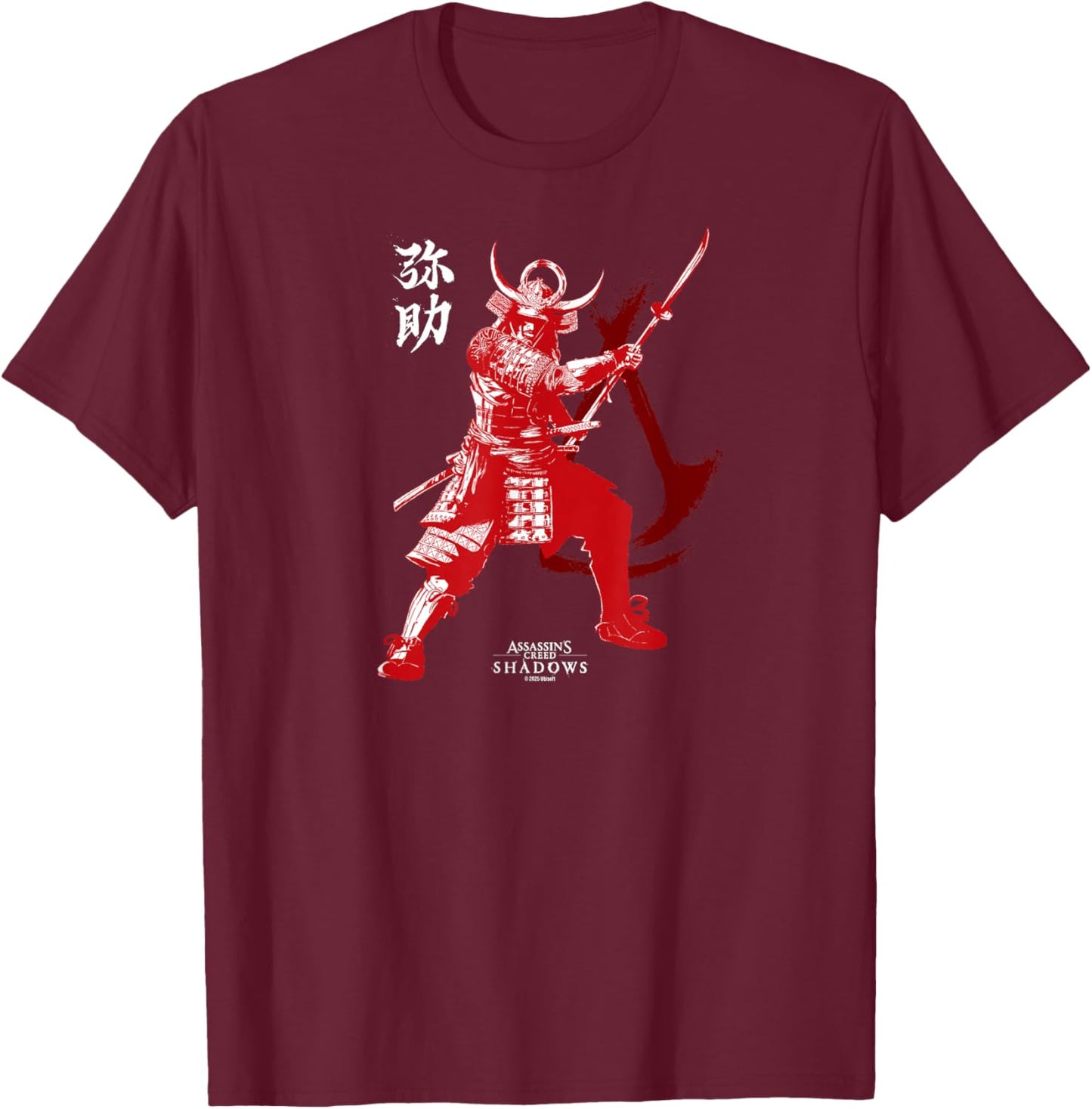 Shadows Yasuke sous Licence Officielle T-Shirt - T-Shirt | Maroon