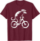 Opossum On Bicycle - Funny Graphic Biking Possum Lover T-Shirt - T-Shirt | Maroon