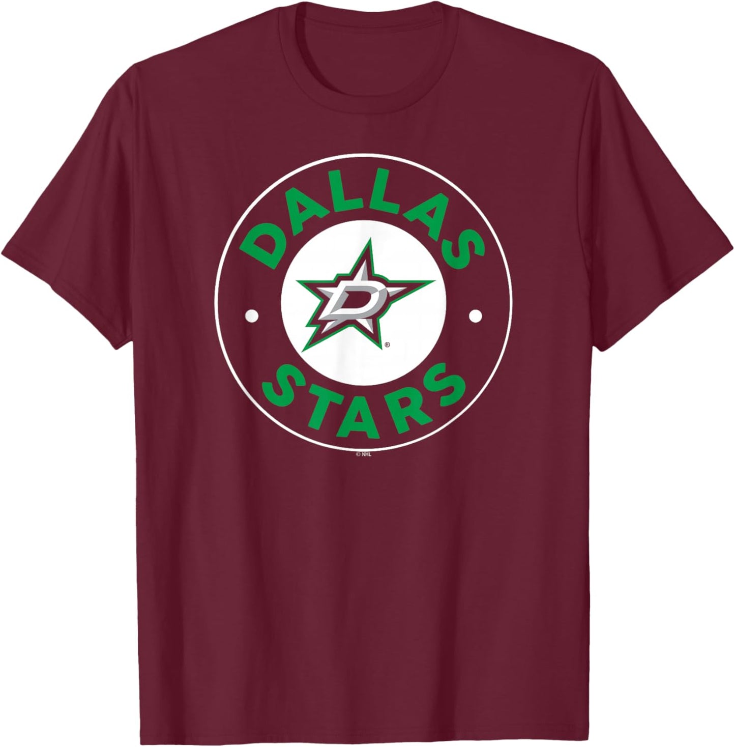 Dallas Stars Symbol Black Officially Licensed T-Shirt - T-Shirt | Maroon