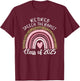 Retired Speech Therapist Class Of 2025 SLP Leopard Rainbow T-Shirt - T-Shirt | Maroon
