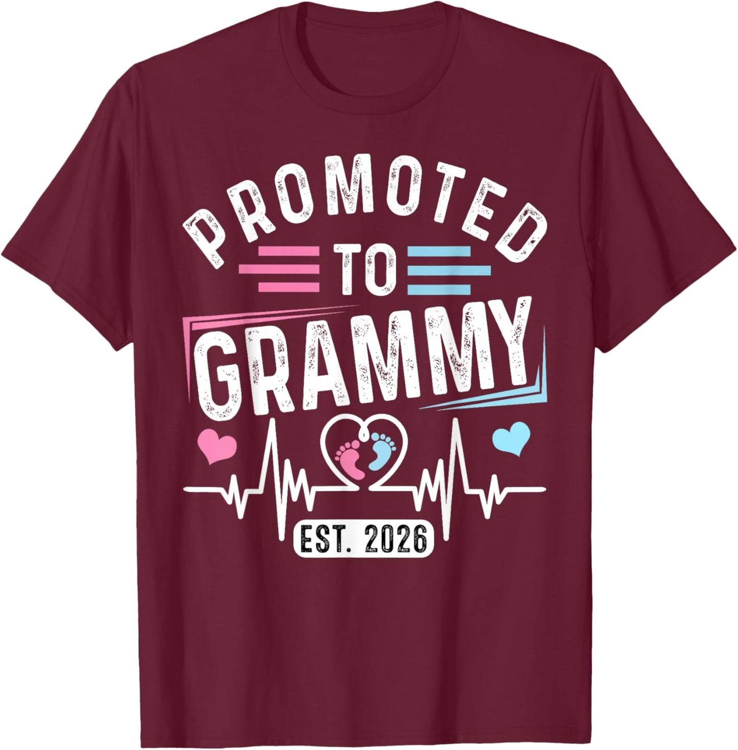Promoted to Grammy Est. 2026 Vintage Soon to Be Grammy T-Shirt - T-Shirt | Maroon