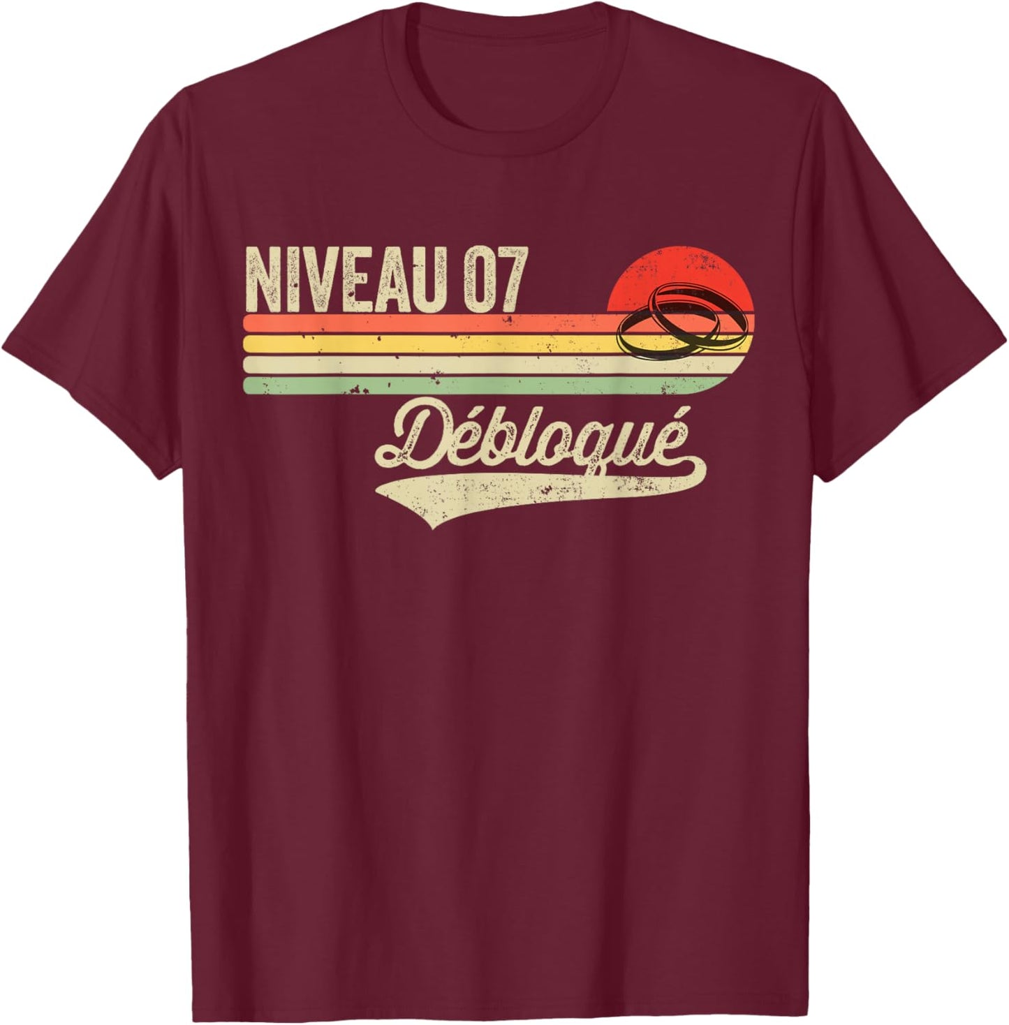 Funny 7 Years Wedding Gift T-Shirt - T-Shirt | Maroon