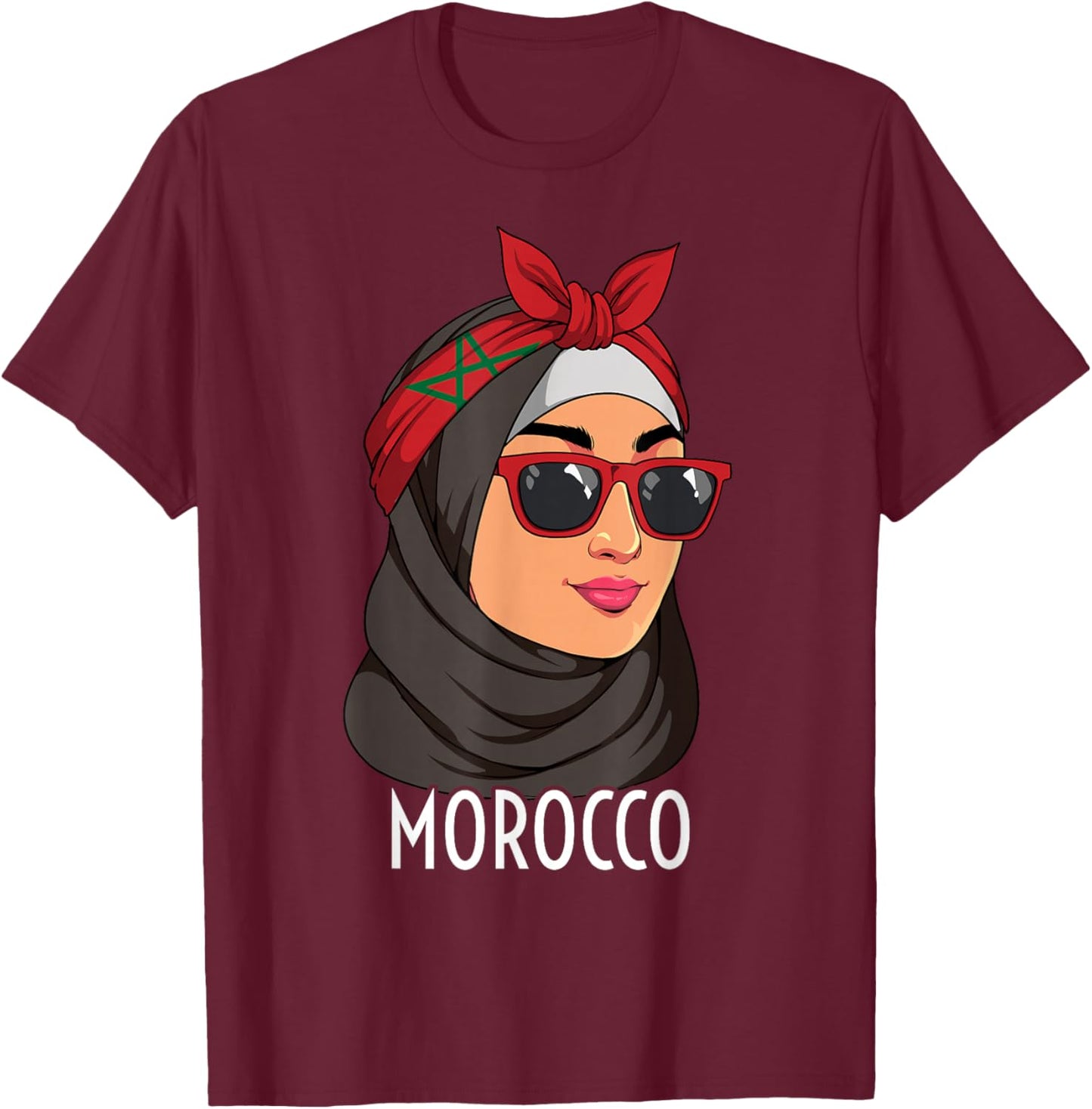 Moroccan Girl Morocco T-Shirt - T-Shirt | Maroon