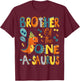 Brother Of The One-A-Saurus 1St Birthday Dinosaur Party T-Shirt - T-Shirt | Maroon