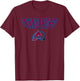 Colorado Avalanche Laser White Officially Licensed T-Shirt - T-Shirt | Maroon