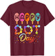 Happy Dot Day Ice Cream Colorful Polka Dot Boy Girl Kids T-Shirt - T-Shirt | Maroon