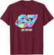 6 7 Meme Six Seven Sunglasses Gen Alpha Funny Design 67 T-Shirt - T-Shirt | Maroon
