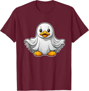 Spooky Ghost Rubber Duck, Halloween Rubber Duckie T-Shirt - T-Shirt | Maroon