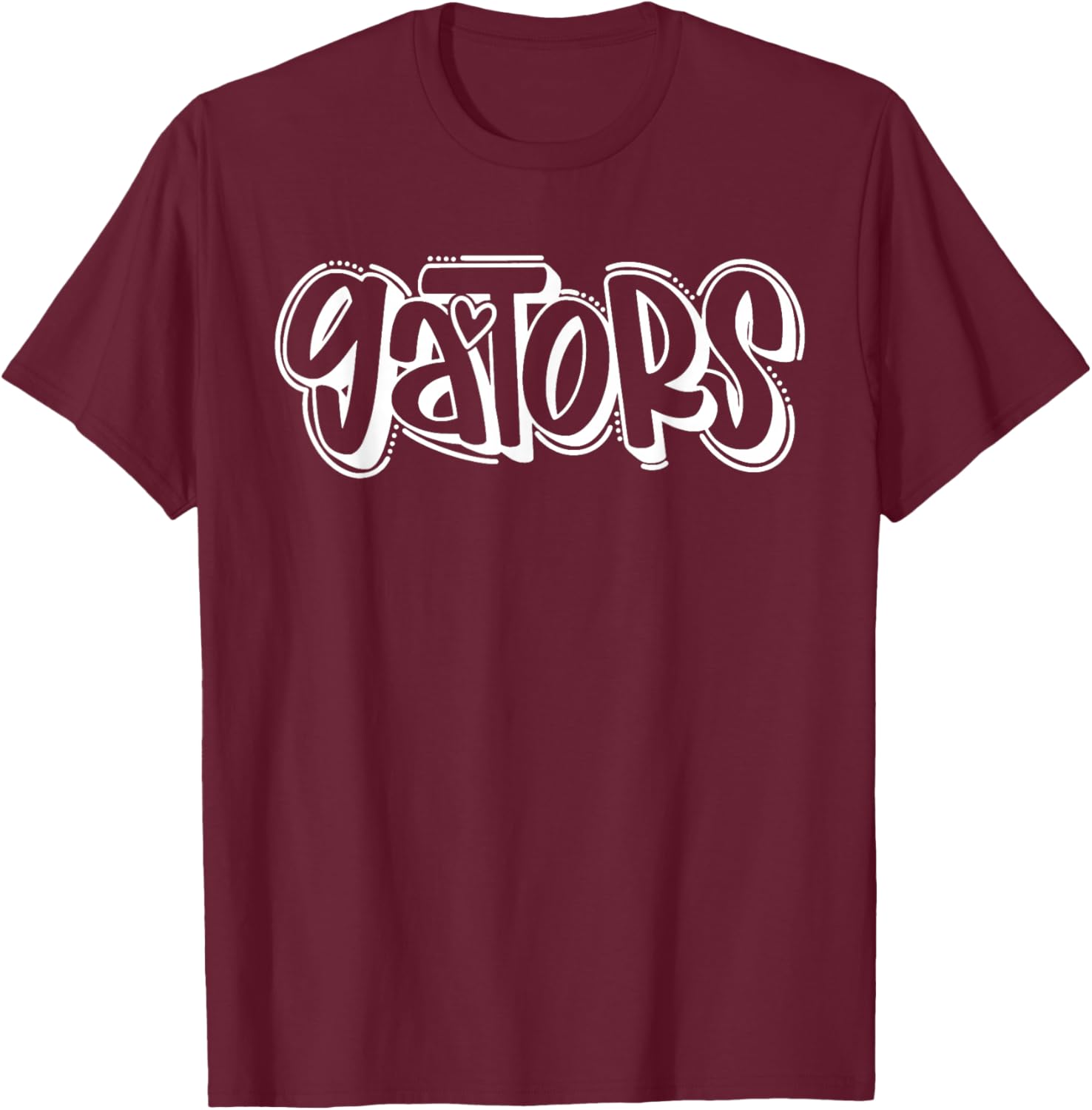 Gator Name Team BackTo School Heart Women & Kid T-Shirt - T-Shirt | Maroon