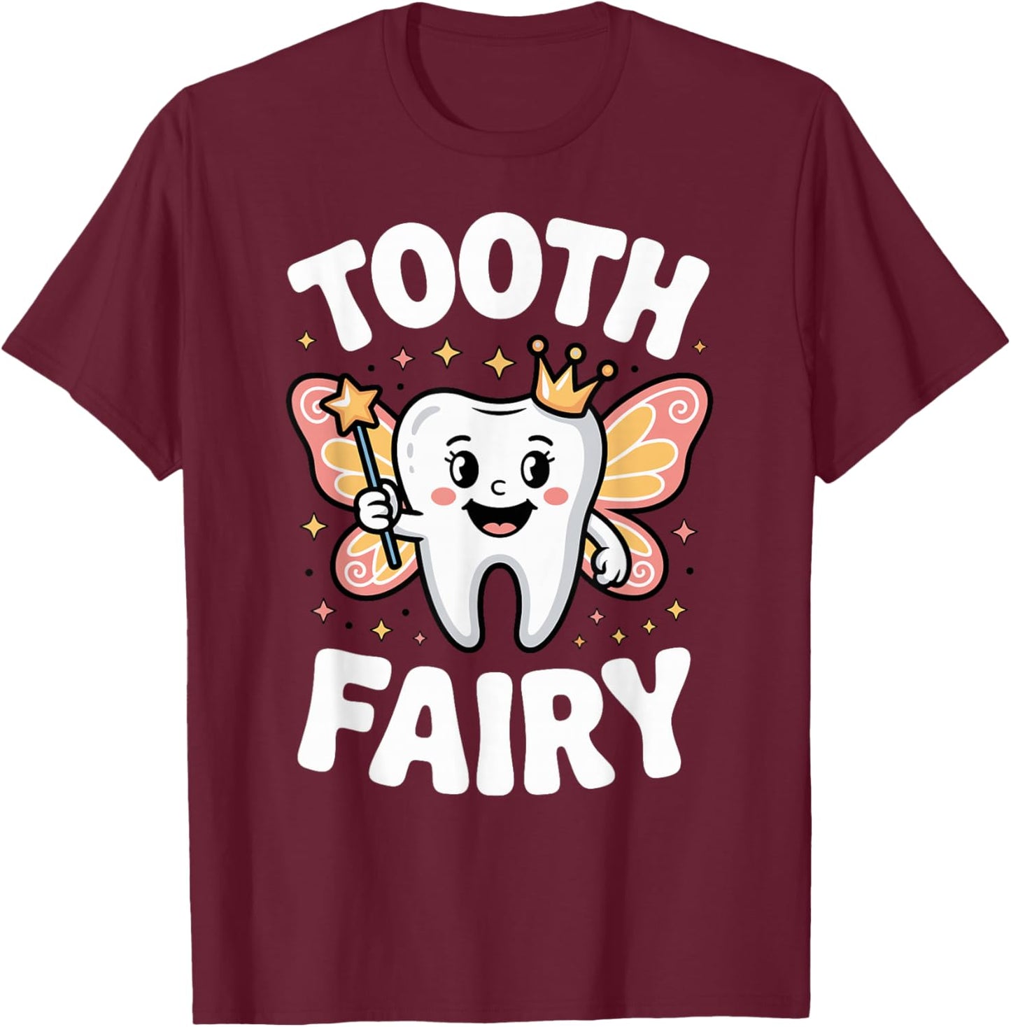 Funny Dentist Easy Costume Halloween Tooth Fairy T-Shirt - T-Shirt | Maroon