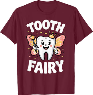 Funny Dentist Easy Costume Halloween Tooth Fairy T-Shirt - T-Shirt | Maroon