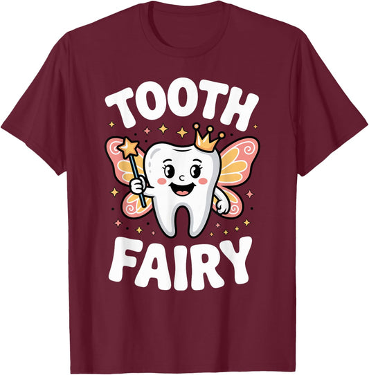 Funny Dentist Easy Costume Halloween Tooth Fairy T-Shirt - T-Shirt | Maroon