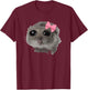 Coquette Sad Hamster Meme Crying T-Shirt - T-Shirt | Maroon