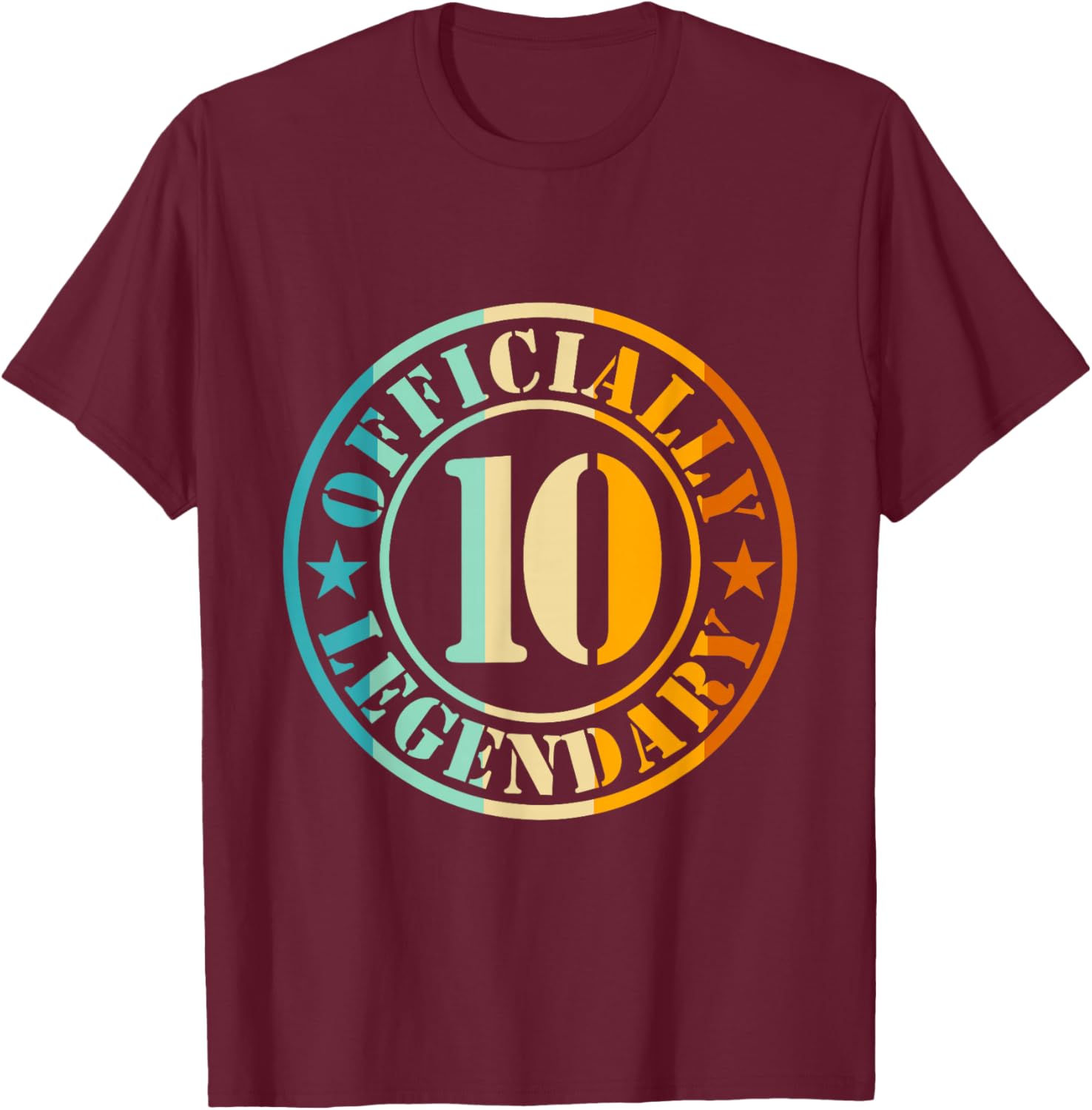 10. Geburtstag Junge Mädchen Legende Level 10 Jahre T-Shirt - T-Shirt | Maroon