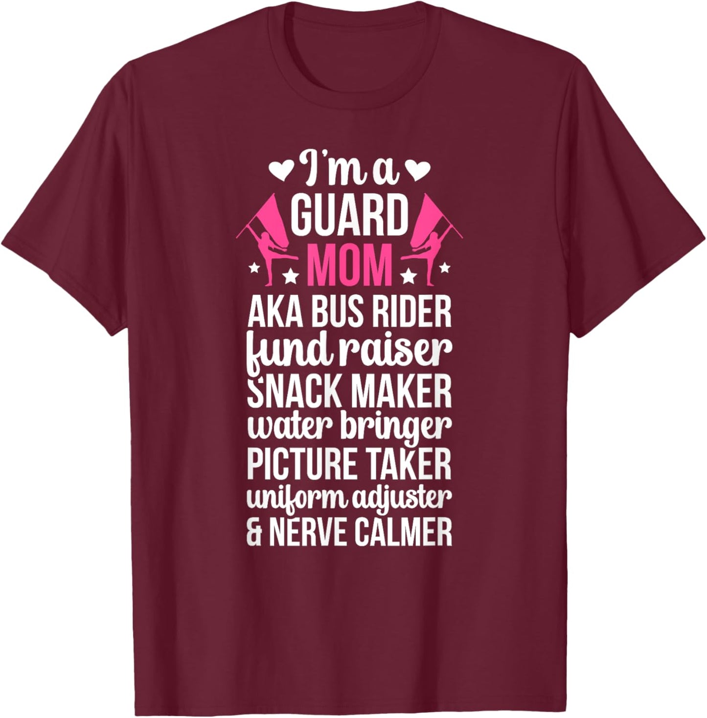 Color Guard Mom Definition Mom Of A Color Guard Member T-Shirt - T-Shirt | Maroon