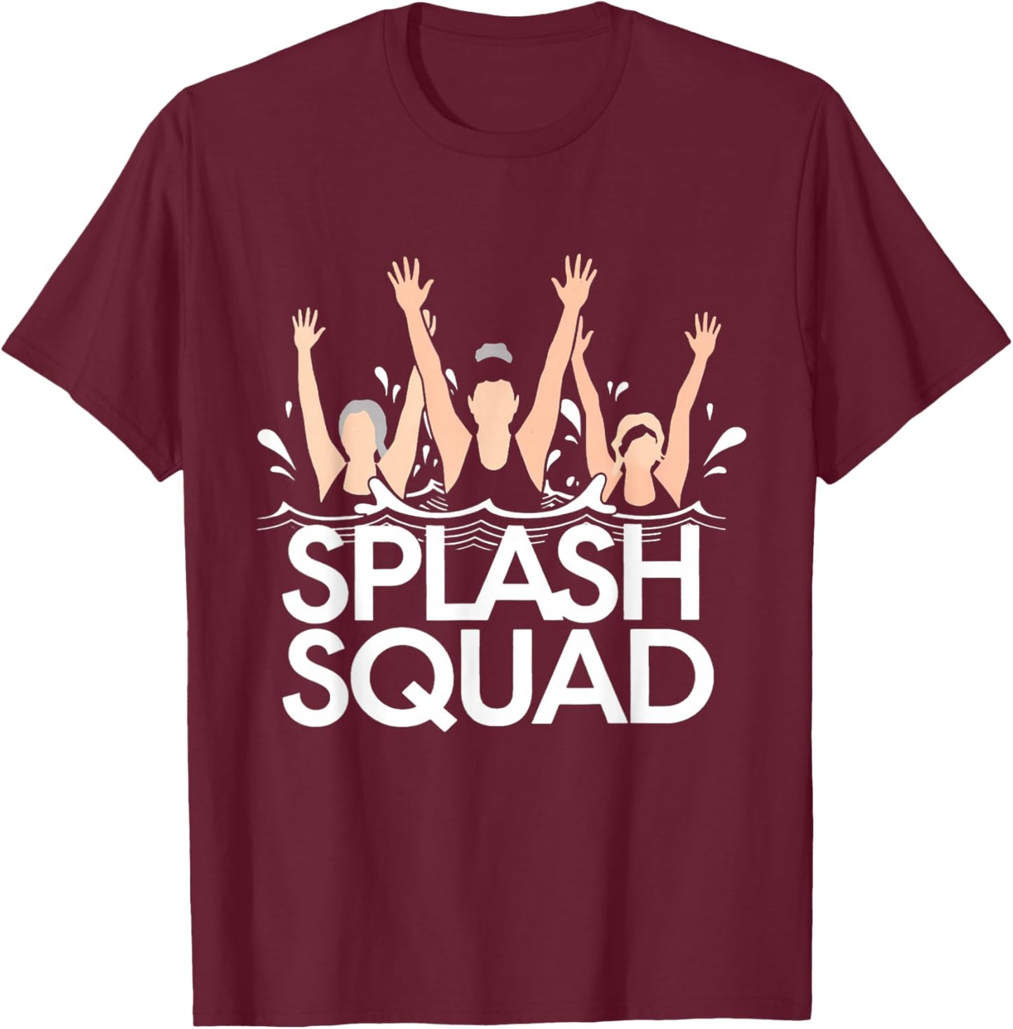 Water Aerobics Aqua Waterobics Instructor Splash Squad T-Shirt - T-Shirt | Maroon