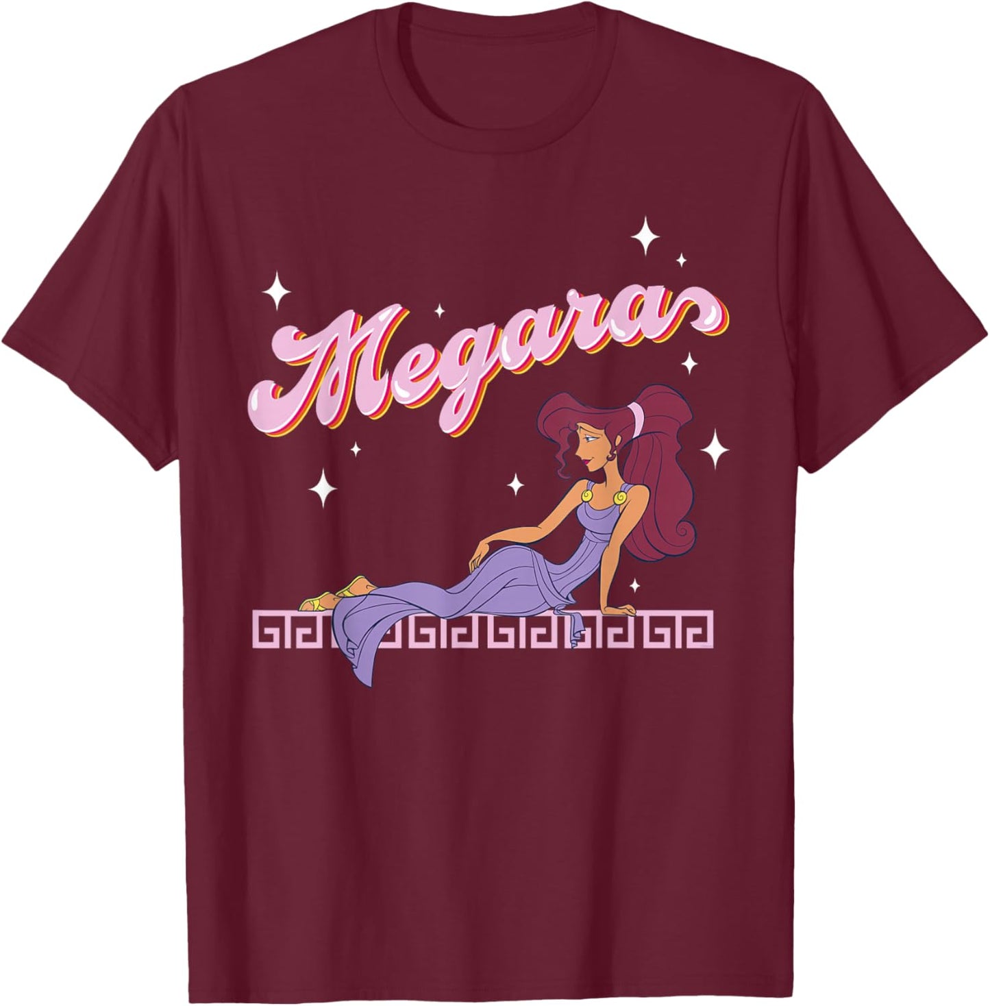 Disney Hercules Megara Meg Starry Night T-Shirt - T-Shirt | Maroon