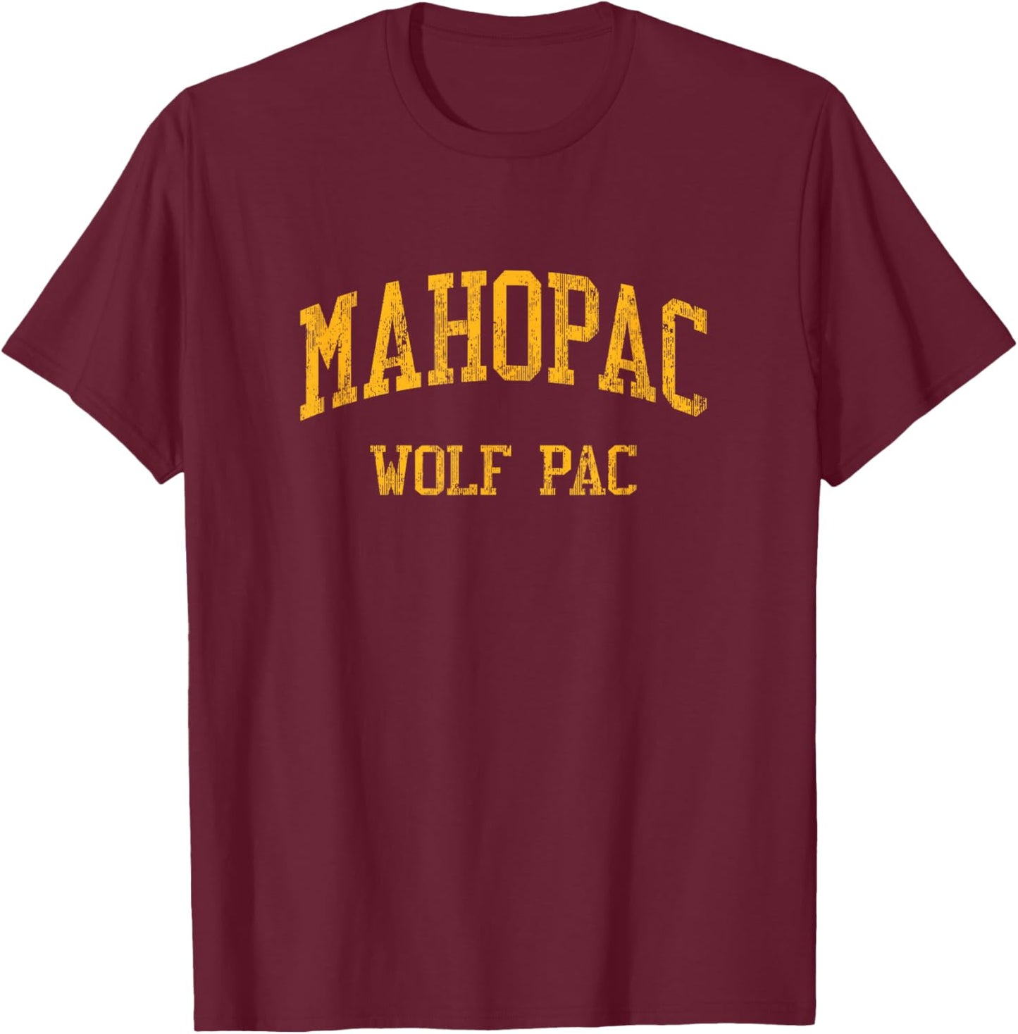 Mahopac High School HS Mahopac NY Vintage Sports T-Shirt - T-Shirt | Maroon
