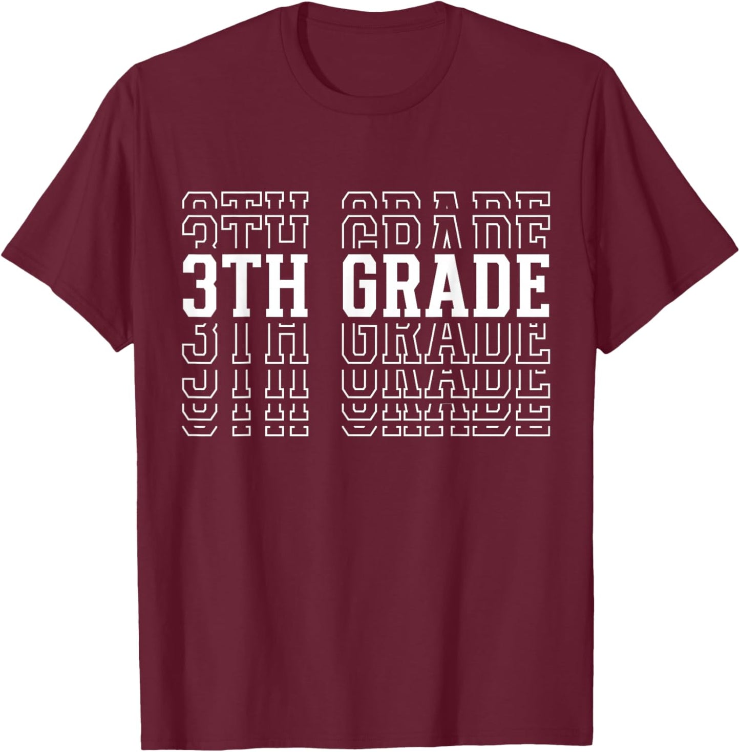 3rd Grade Team Third Grader Back to First Day of School T-Shirt - T-Shirt | Maroon