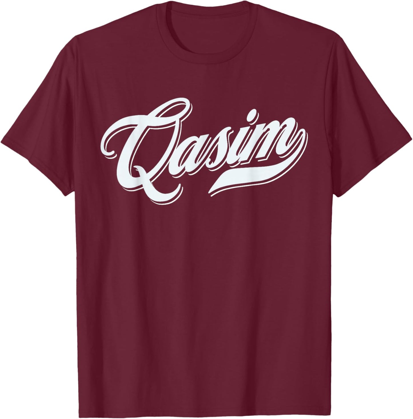 Homme garçons Idée Cadeau drôle Humour prénom pour Qasim T-Shirt - T-Shirt | Maroon