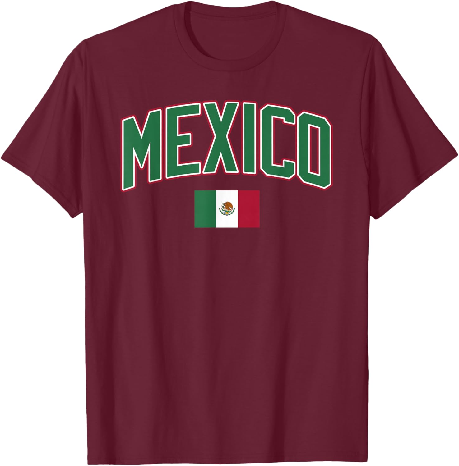 Mexico Flag Mexican Hispanic Siesta Pride Vintage T-Shirt - T-Shirt | Maroon