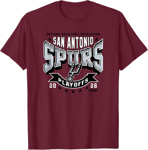 NBA Officiel 2026 Playoffs San Antonio Spurs Next T-Shirt - T-Shirt | Maroon