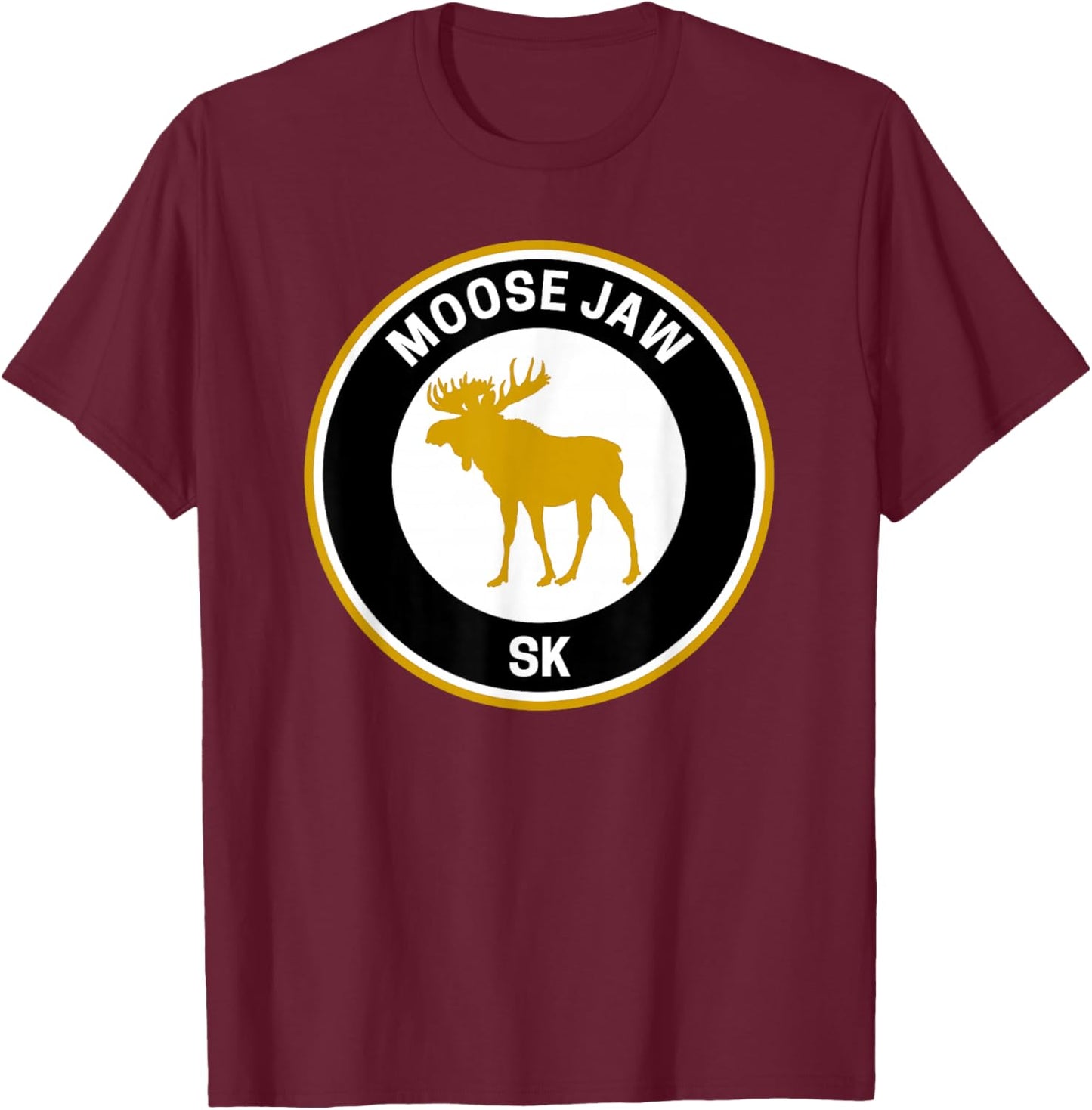 Vintage Moose Jaw Saskatchewan T-Shirt - T-Shirt | Maroon