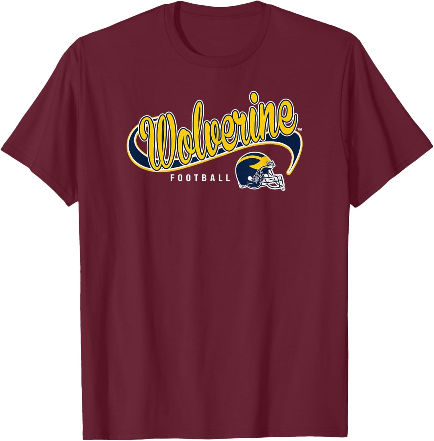 Michigan Wolverines Football Goodness Dark Gray T-Shirt - T-Shirt | Maroon