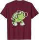 Funny Nerd Turtle With Glasses For Reptile Lover T-Shirt - T-Shirt | Maroon