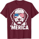 Patriotic USA American Flag 4th of July Sheepadoodle T-Shirt - T-Shirt | Maroon