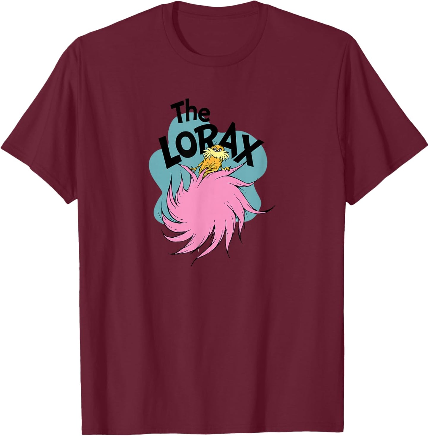 Dr. Seuss The Lorax - Truffula Tree Logo T-Shirt - T-Shirt | Maroon