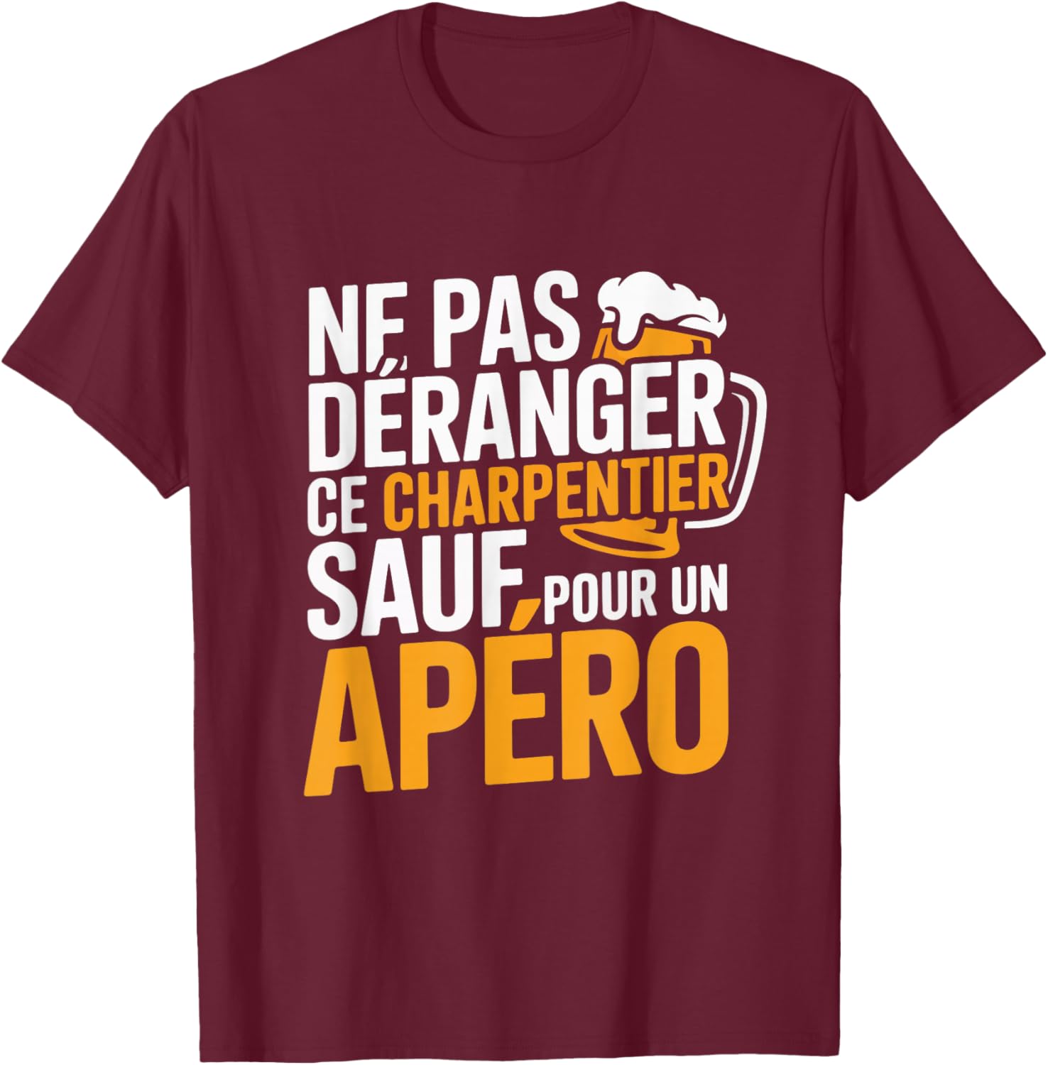 Carpentier Men's Aperitif Humour Gift Funny Beer T-Shirt - T-Shirt | Maroon