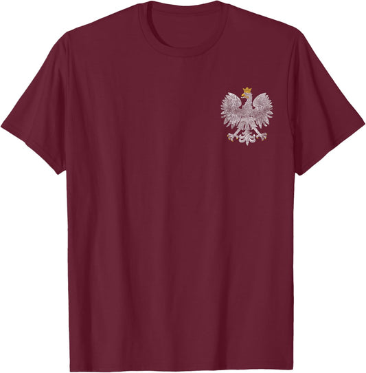 Poland Flag Cool Vintage Polish Women Men Flaga Polska T-Shirt - T-Shirt | Maroon