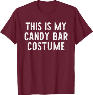 This is My Candy Bar Costume Halloween Funny Easy Kids Adult T-Shirt - T-Shirt | Maroon