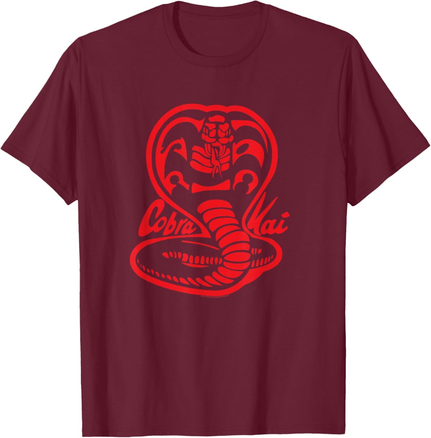 Cobra Kai Red Cobra Logo TV Show T-Shirt - T-Shirt | Maroon