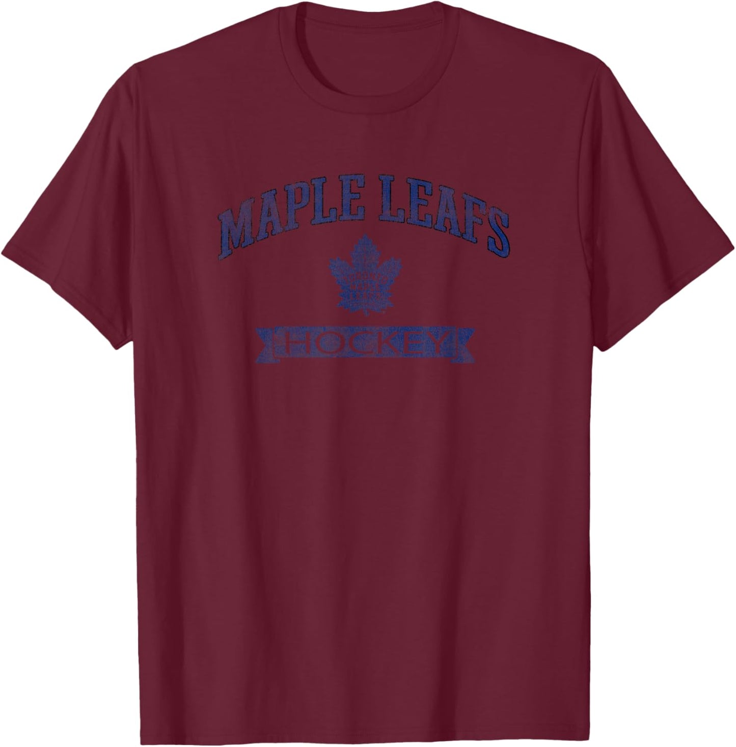 Toronto Maple Leafs Vintage Hockey White Officially Licensed T-Shirt - T-Shirt | Maroon