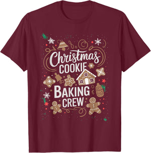 Christmas Cookie Baking Crew Family Christmas X-Mas T-Shirt - T-Shirt | Maroon