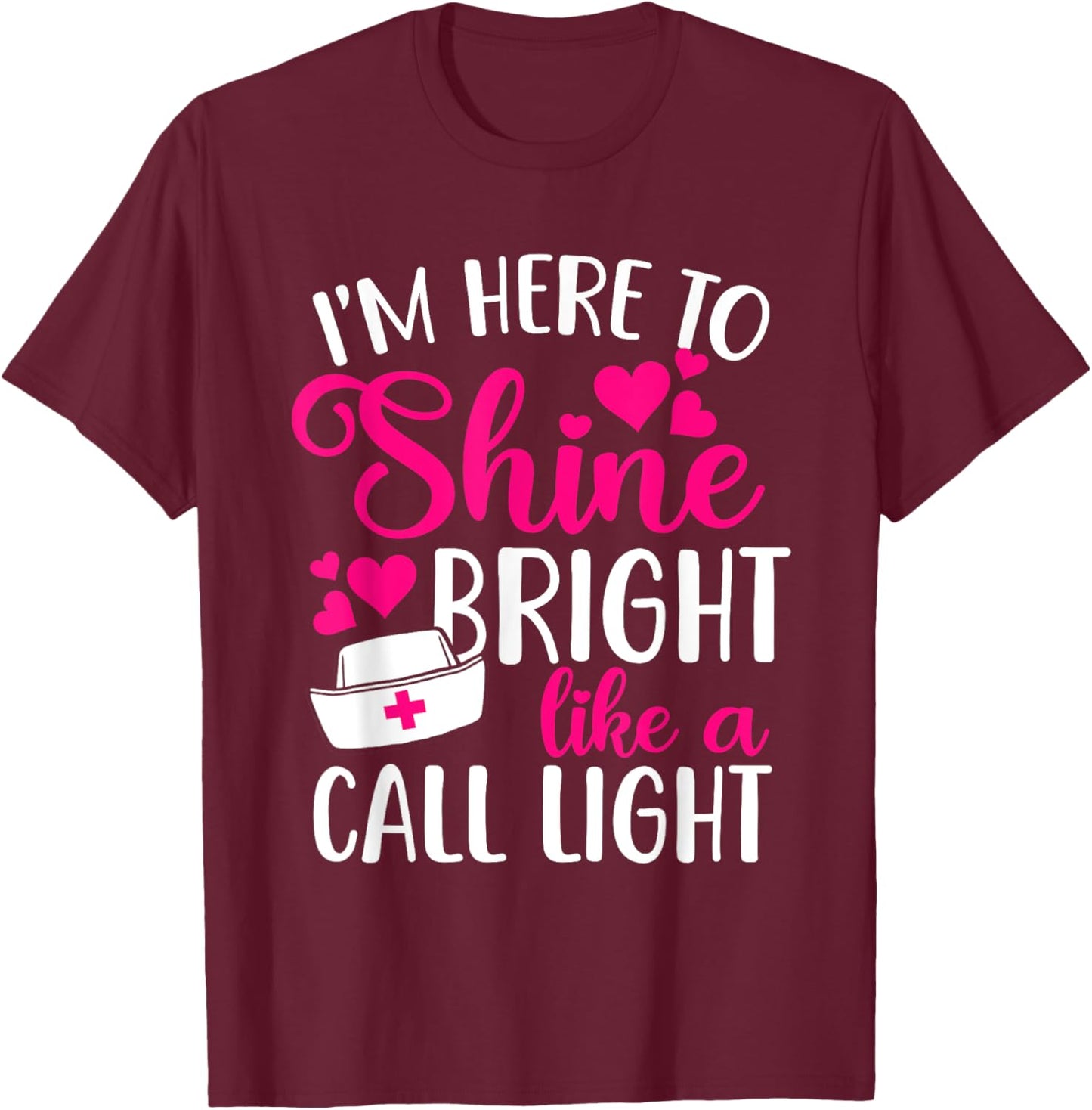 Nurse Appreciation Month Nurse Badge Reel CNA RN Nurse T-Shirt - T-Shirt | Maroon