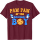 Paw Paw Of The Birthday Boy Milk and Cookies Lover T-Shirt - T-Shirt | Maroon