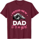 Proud New Dad It's A Girl Shirt Promoted To Daddy T-Shirt - T-Shirt | Maroon