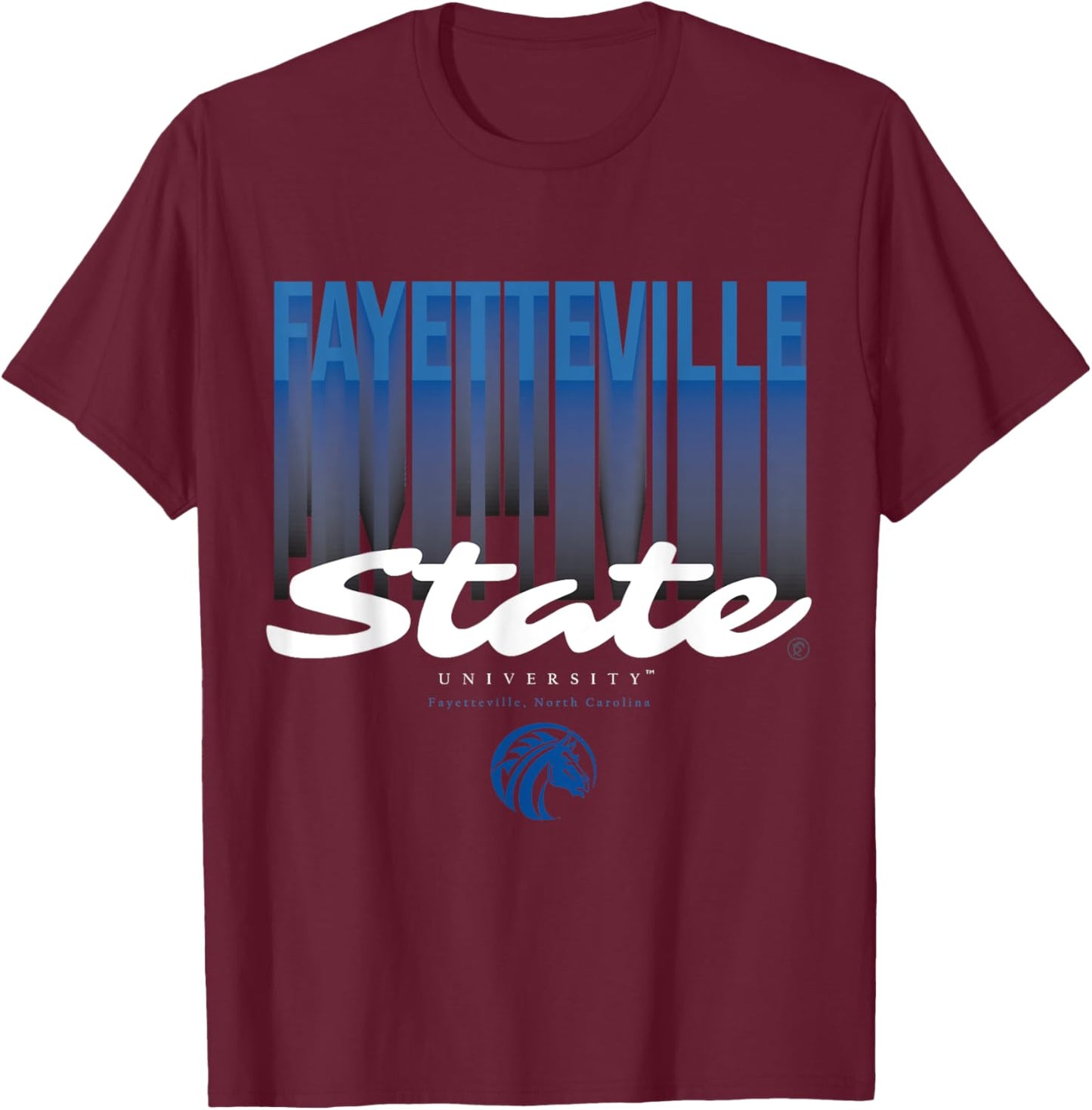The Yard Essentials - Fayetteville State U - FSU Fade T-Shirt - T-Shirt | Maroon