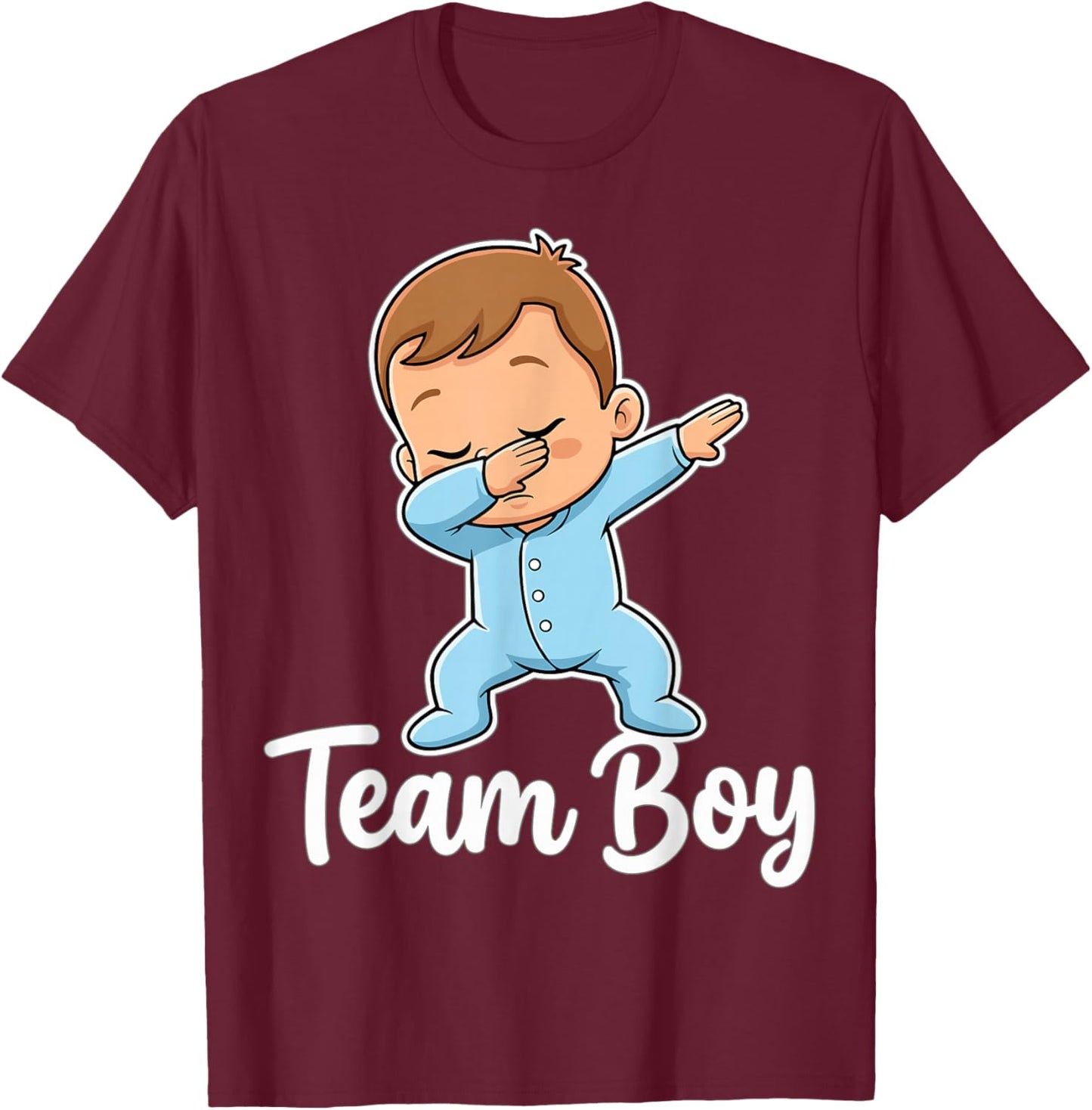 Gender Reveal Party Team Boy T-Shirt - T-Shirt | Maroon