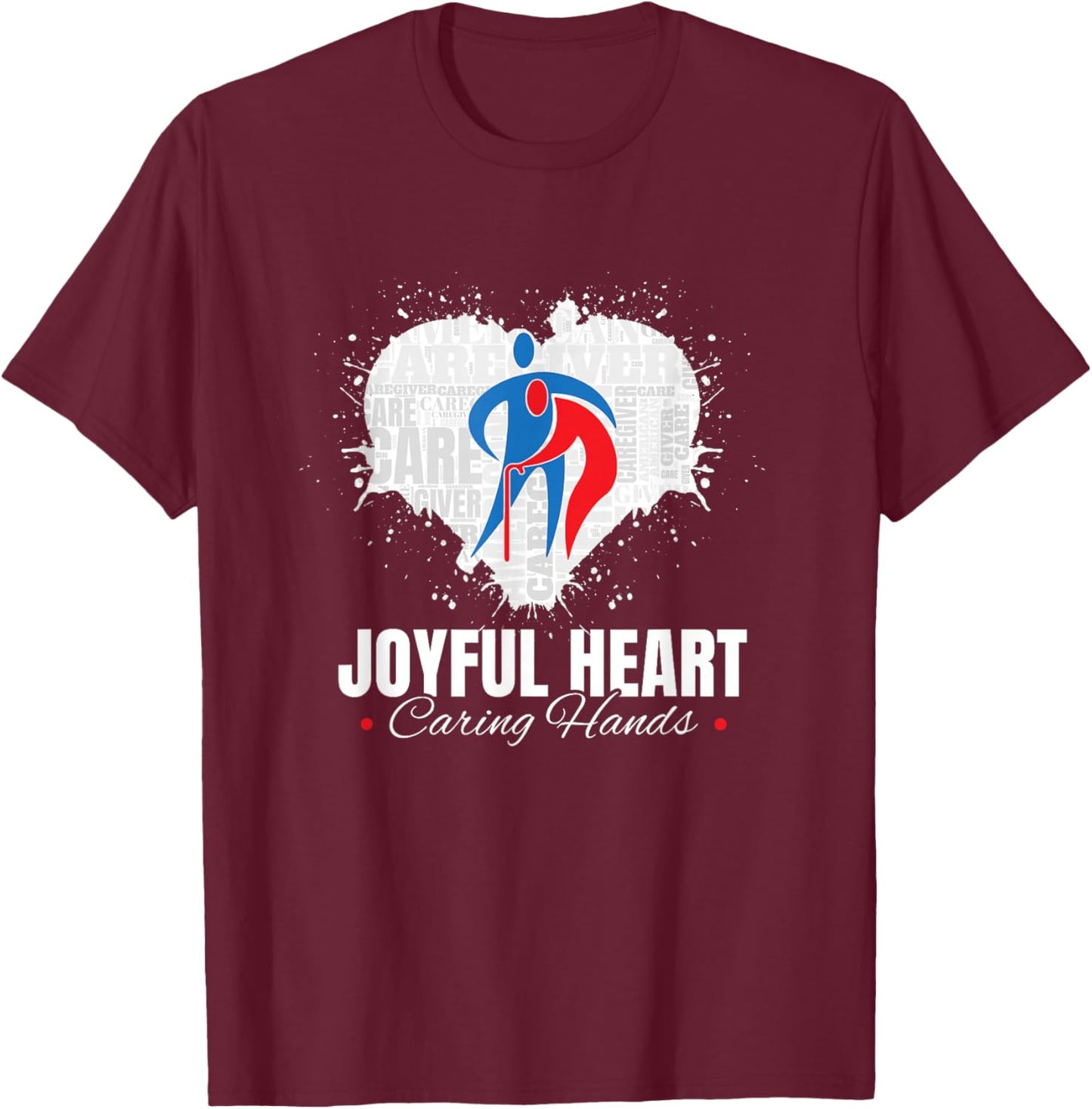 Joyful Heart Caring Hands (Official ACA Apparel) T-Shirt - T-Shirt | Maroon