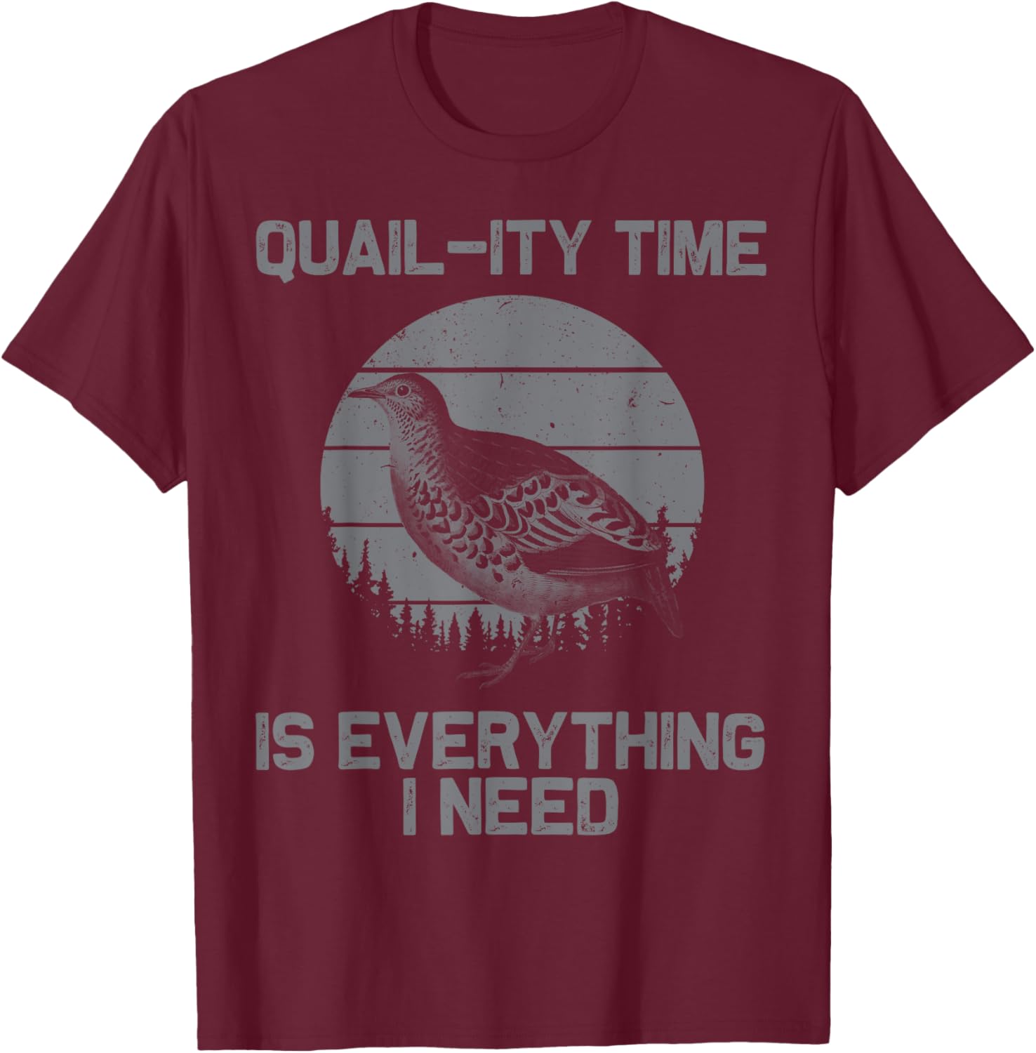 Cool Quail Women Bird Hunter Farmer Hunting Birding T-Shirt - T-Shirt | Maroon