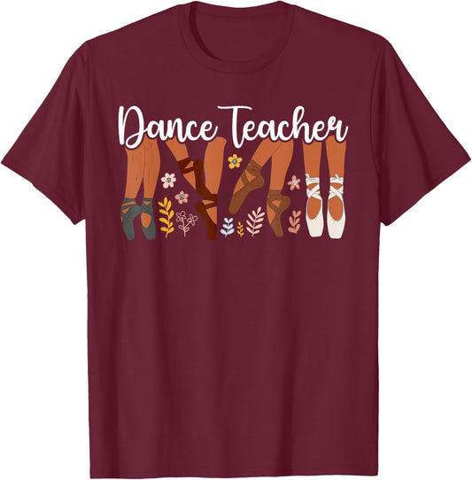Dance Teacher Best Dance Instructor Dancing Teacher T-Shirt - T-Shirt | Maroon