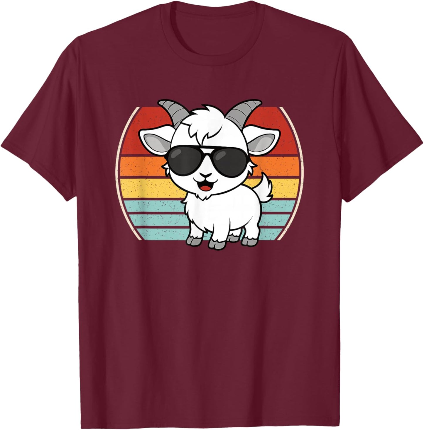 Cool Goat Lover Boys Girls Kids T-Shirt - T-Shirt | Maroon